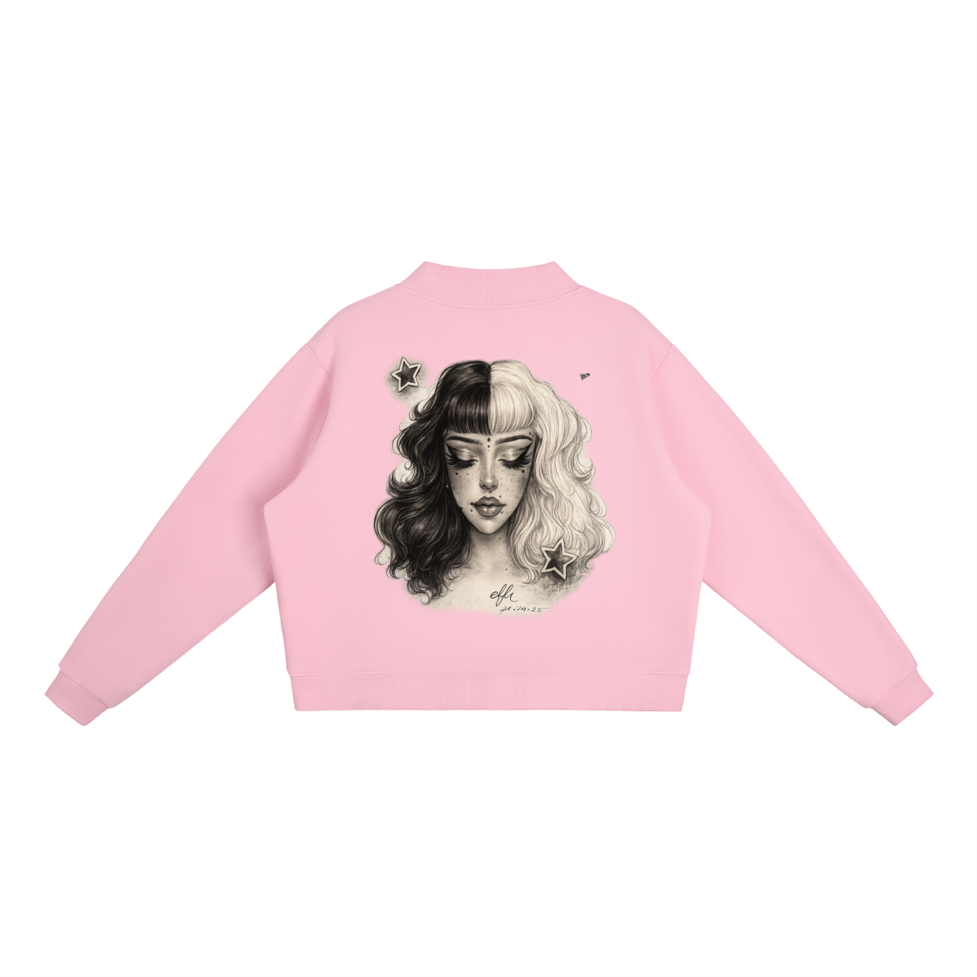 Essential Fleece Mock-Neck Crew Sweatshirt