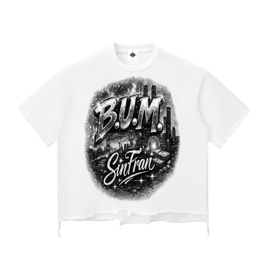 Snow Wash Raw-Hem Boxy T-shirt