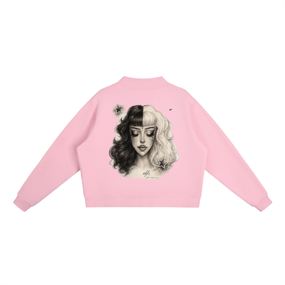 Essential Fleece Mock-Neck Crew Sweatshirt