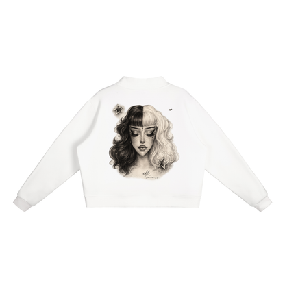 Essential Fleece Mock-Neck Crew Sweatshirt