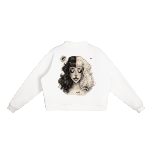 Essential Fleece Mock-Neck Crew Sweatshirt