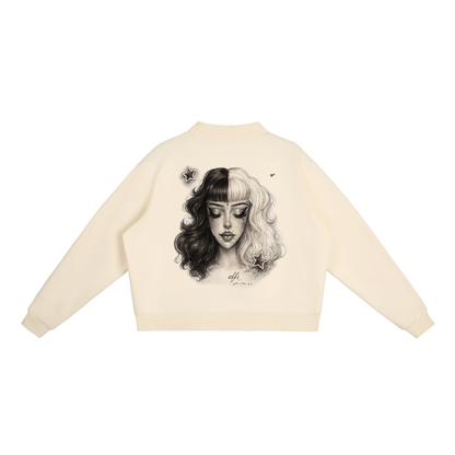 Essential Fleece Mock-Neck Crew Sweatshirt