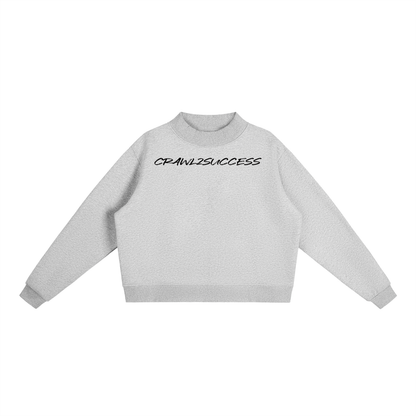 Essential Fleece Mock-Neck Crew Sweatshirt