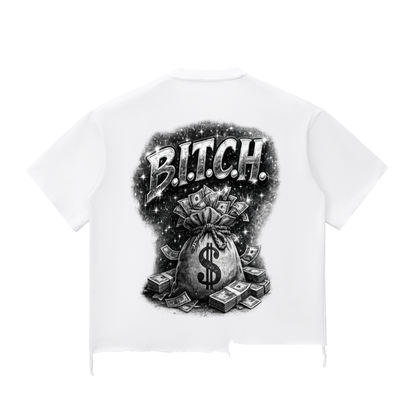 Snow Wash Raw-Hem Boxy T-shirt