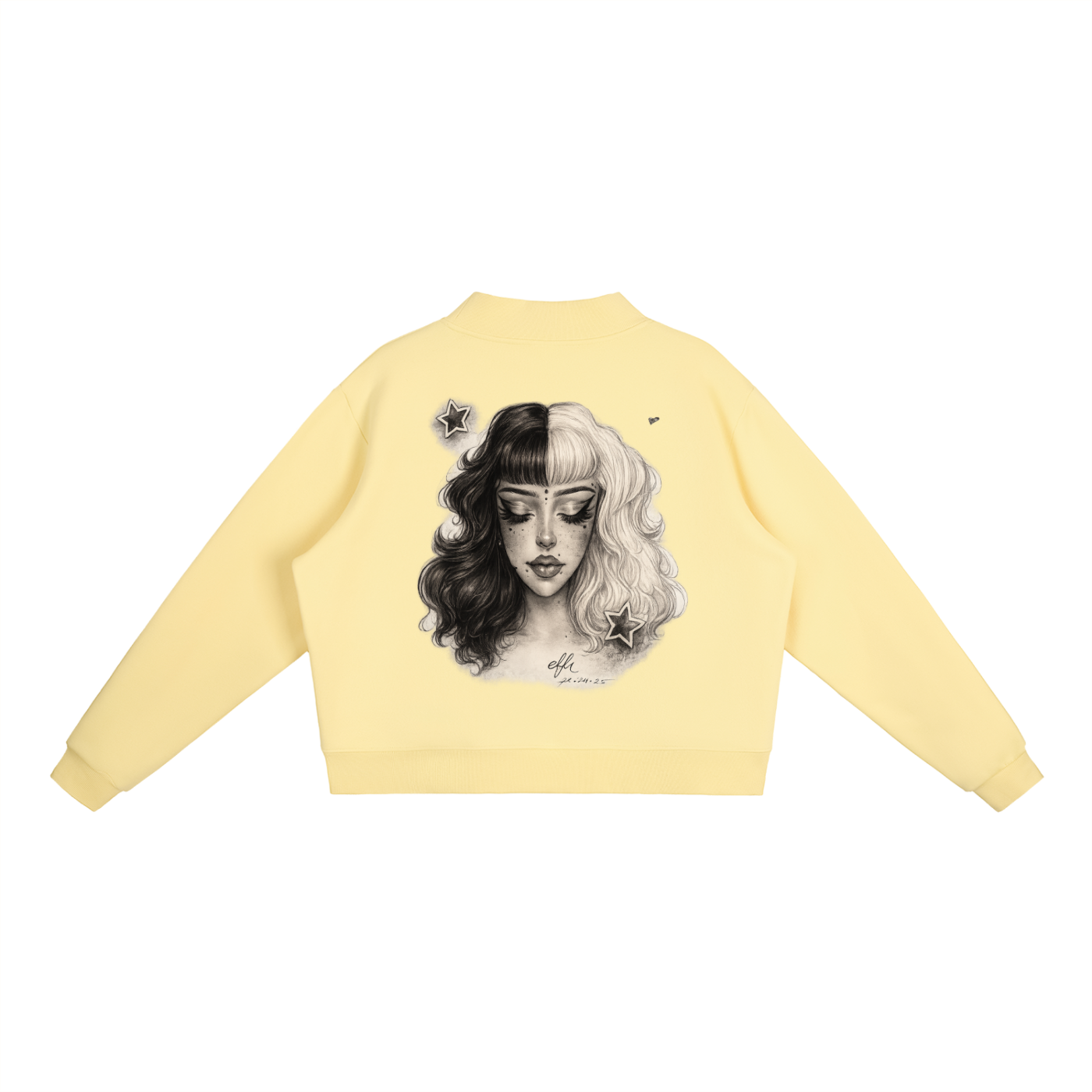 Essential Fleece Mock-Neck Crew Sweatshirt