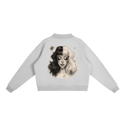 Essential Fleece Mock-Neck Crew Sweatshirt